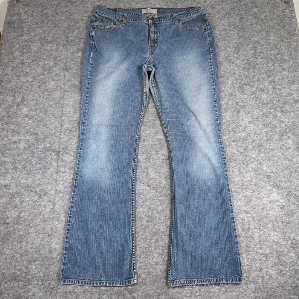Levi Strauss Signature Bootcut Jeans Long Blue Stretch Long Womens 16